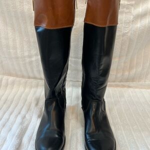 Black and Brown Riding Boots